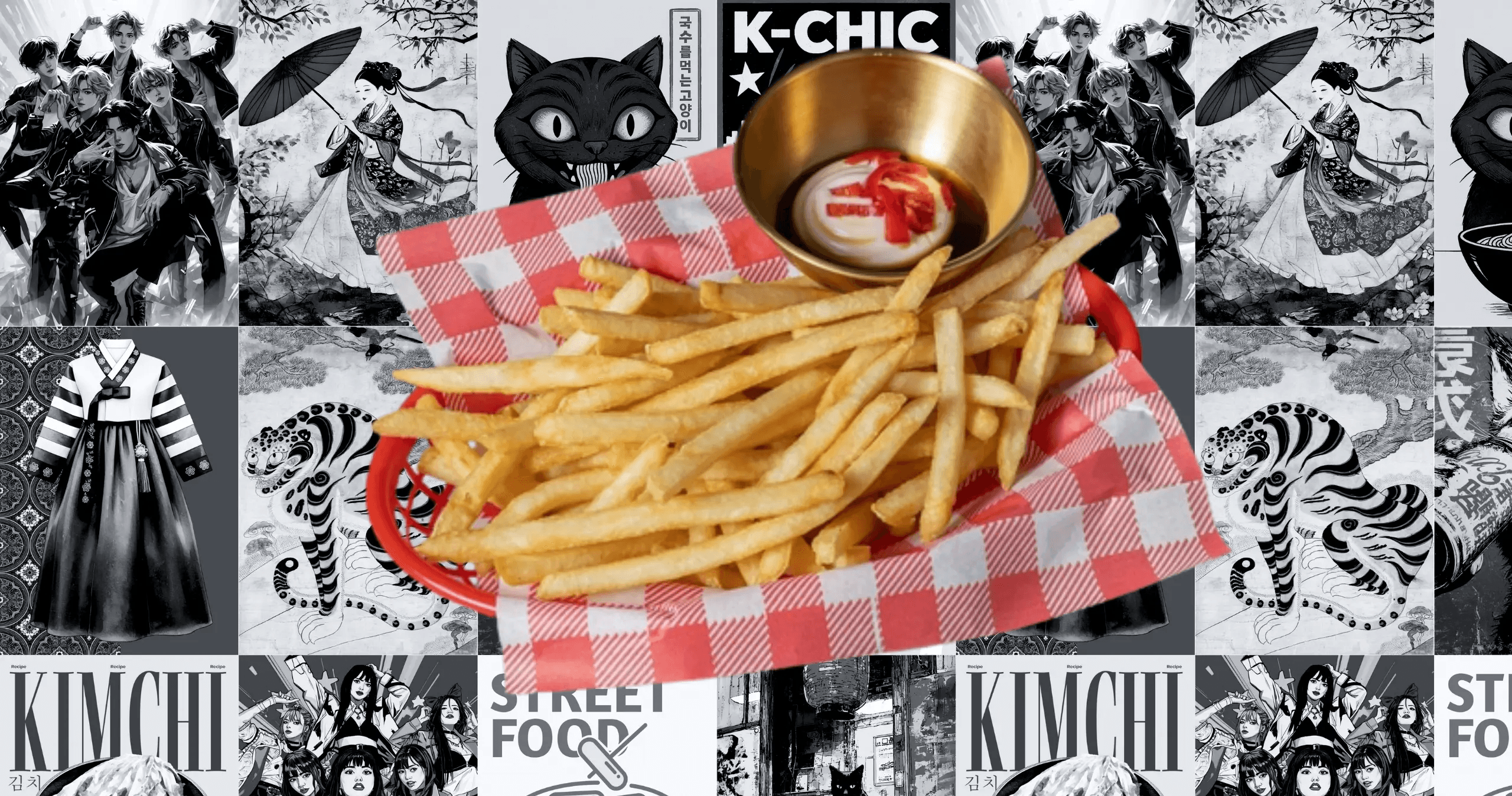 Classic Fries – golden shoestring fries with dipping sauce