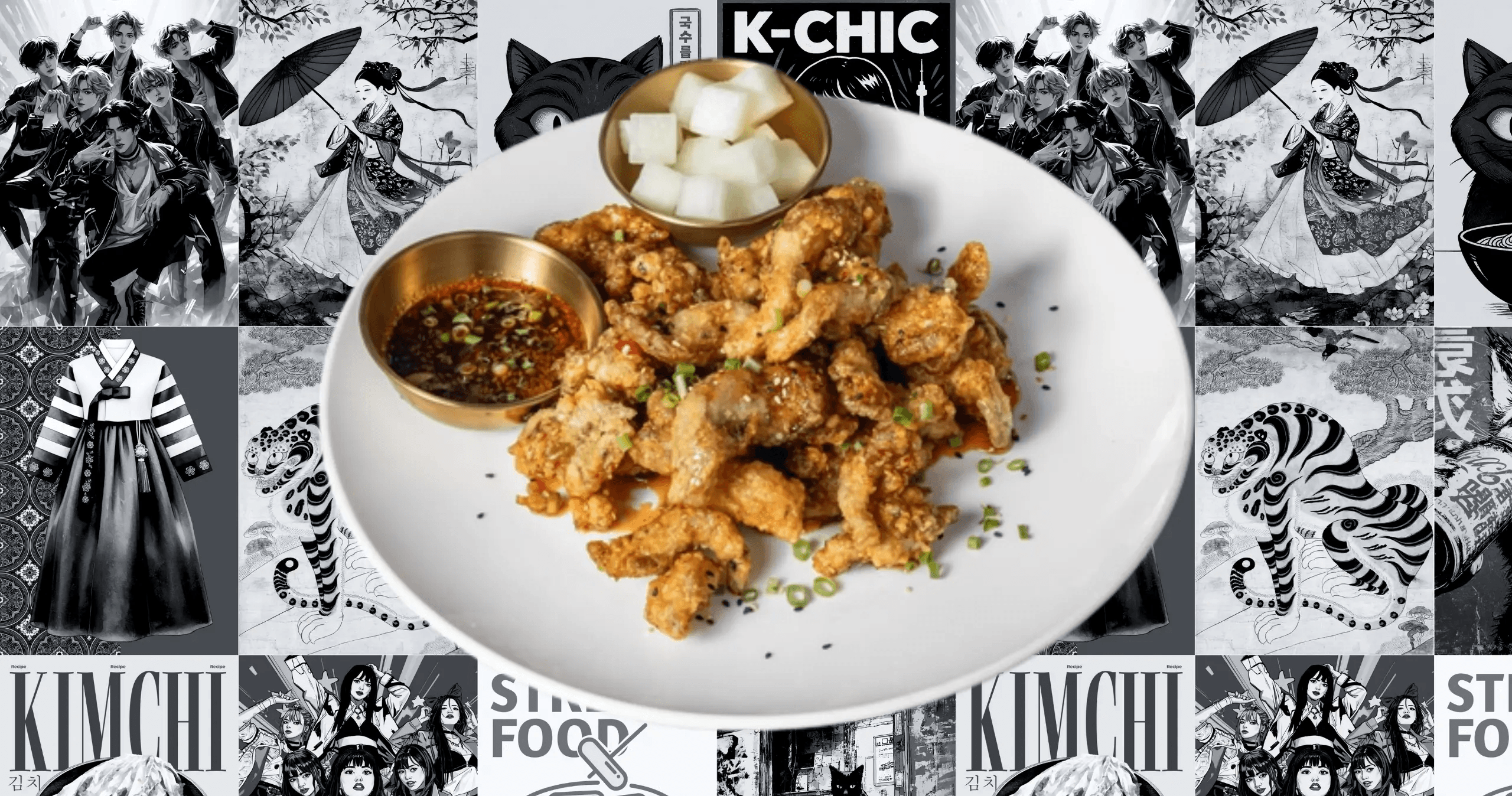 Vegan KFC – crispy enoki mushrooms in gochujang glaze