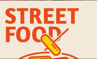 Street food graphic with tteokbokki