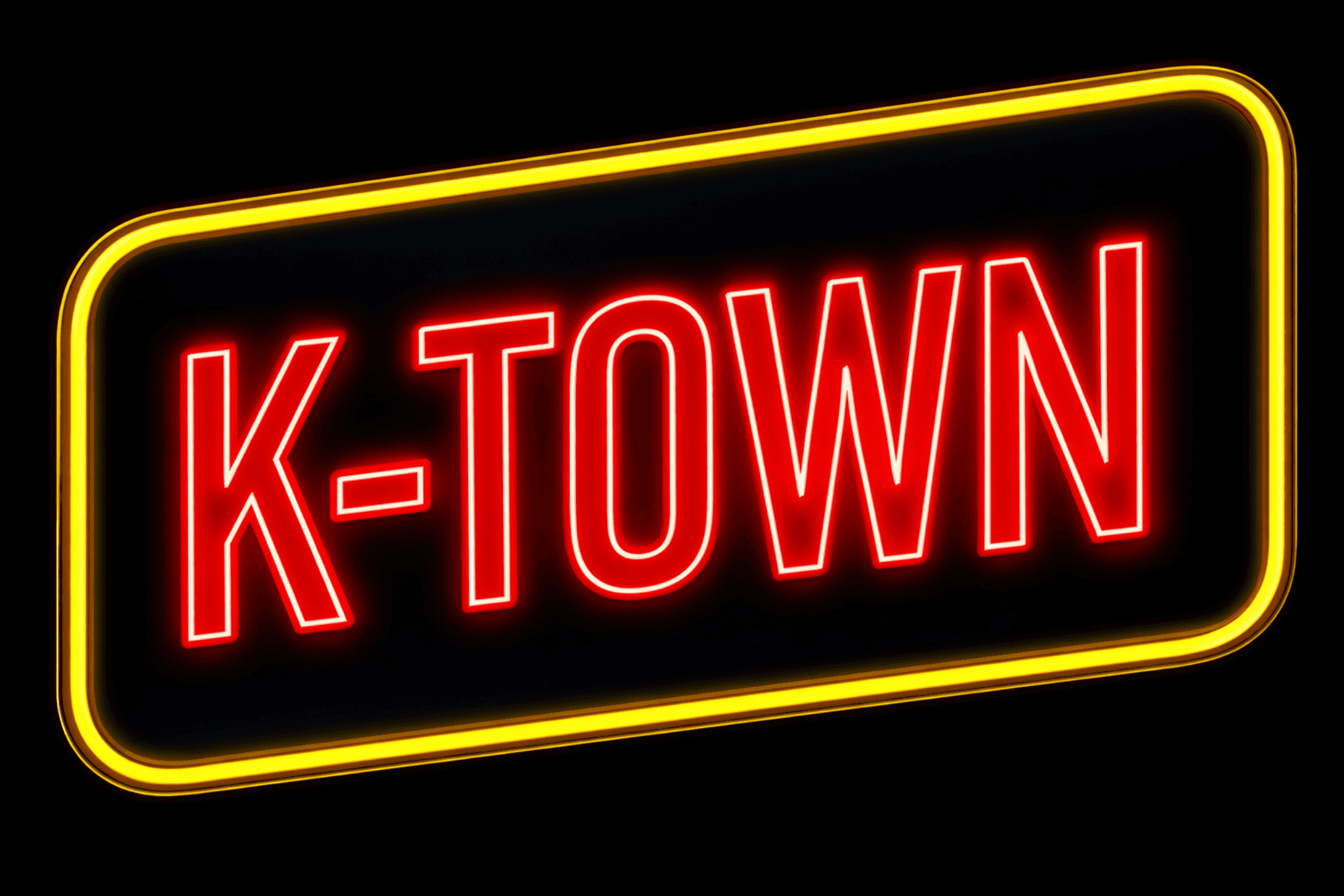 K-Town neon logo
